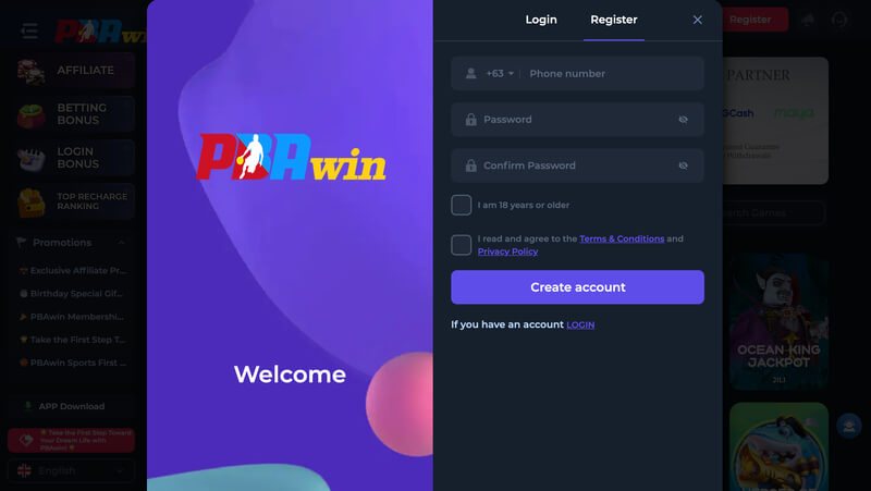 PBAWIN Registration